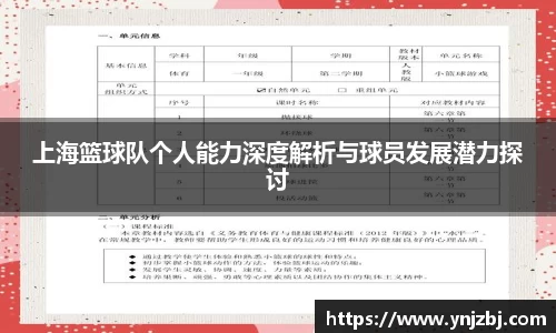 上海篮球队个人能力深度解析与球员发展潜力探讨